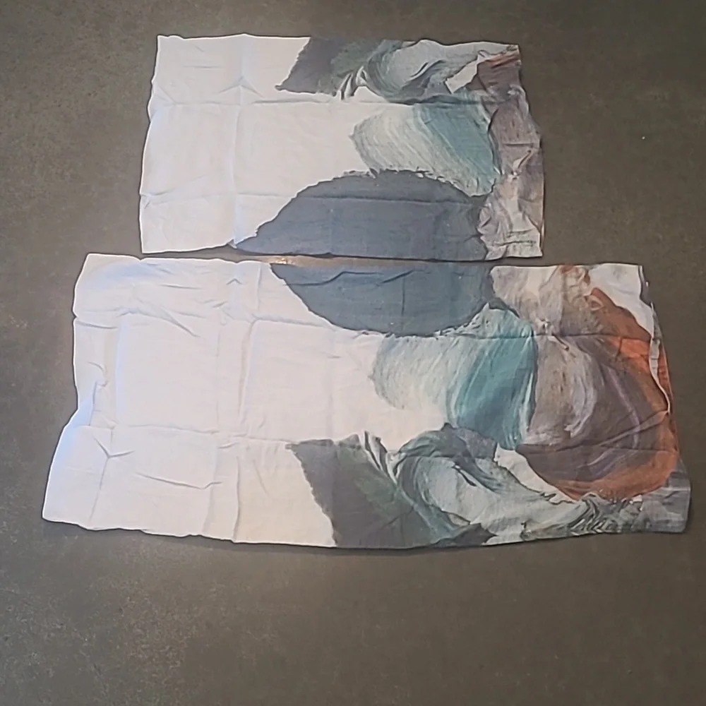 WEST ELM ARTISTS PALETTE BRUSHSTROKE PILLOW SHAM COVERS 1 STANDARD 1 KING